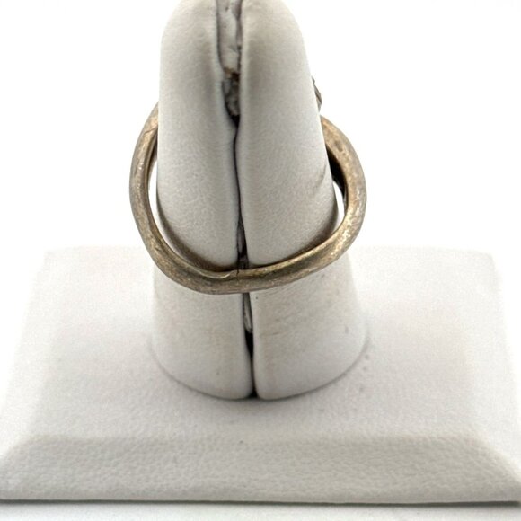 Estate Sterling Silver 925 Swirl Bypass Ring Size 7.5, 4.4g, Bali Style Marked - Picture 3 of 8